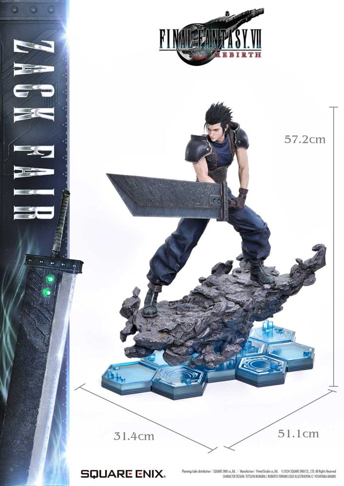 Final Fantasy VII Rebirth Masterline Statue 1/4 Zack Fair 57 cm Scalefiguren Yokina