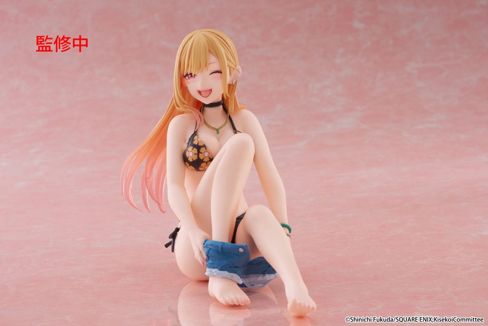 My Dress-Up Darling PVC Statue Desktop Cute Figure Marin Kitagawa Measured Swimsuit Ver. 13 cm Prizefiguren Yokina
