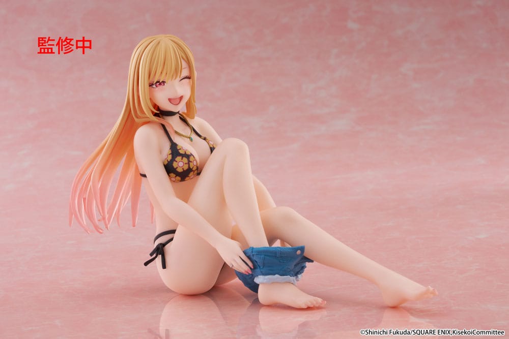 My Dress-Up Darling PVC Statue Desktop Cute Figure Marin Kitagawa Measured Swimsuit Ver. 13 cm Prizefiguren Yokina
