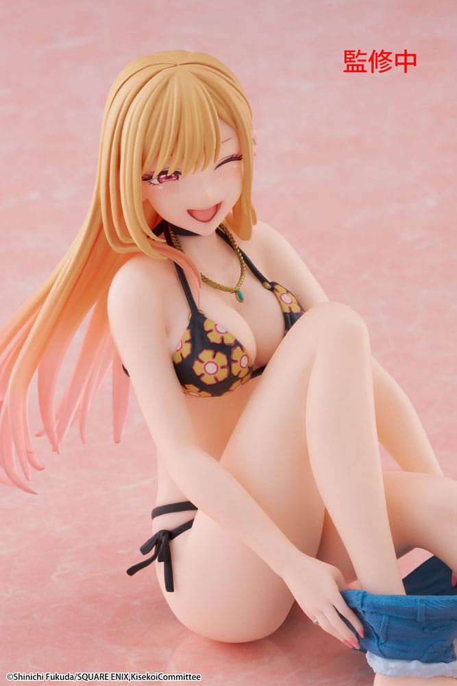 My Dress-Up Darling PVC Statue Desktop Cute Figure Marin Kitagawa Measured Swimsuit Ver. 13 cm Prizefiguren Yokina