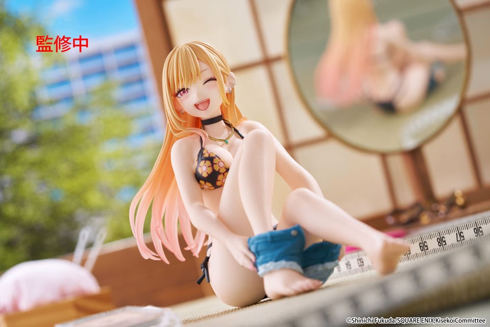 My Dress-Up Darling PVC Statue Desktop Cute Figure Marin Kitagawa Measured Swimsuit Ver. 13 cm Prizefiguren Yokina