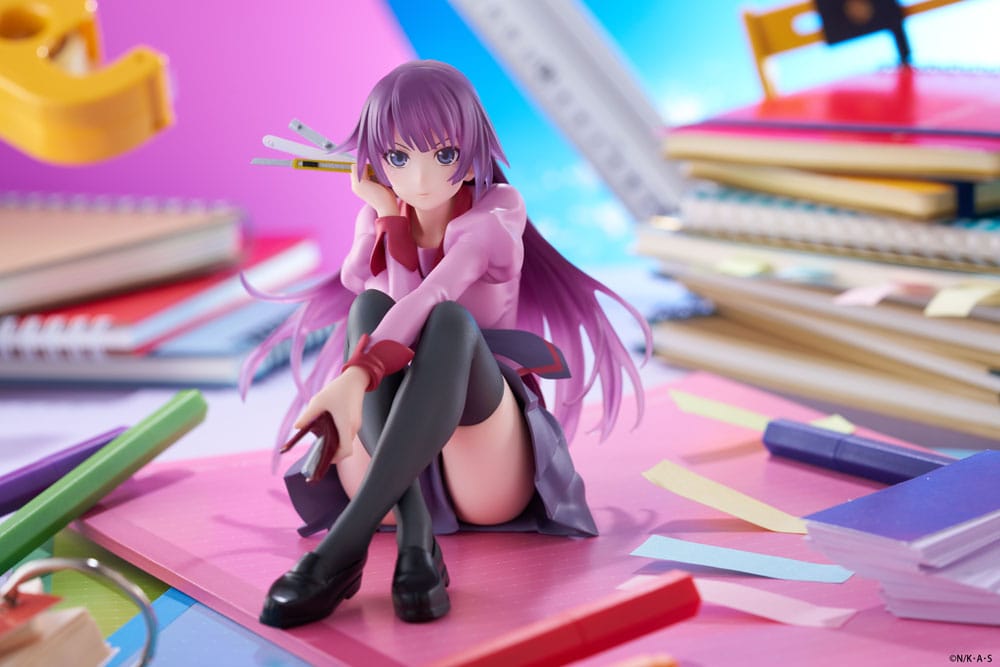 Monogatari PVC Statue Desktop Cute Figure Hitagi Senjougahara 13 cm Prizefiguren Yokina