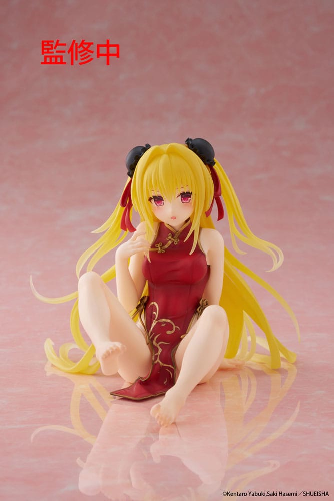 To Love Ru Darkness PVC Statue Desktop Cute Figure Golden Darkness (Chinese Dress Ver.) 13 cm Prizefiguren Yokina