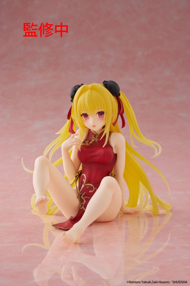 To Love Ru Darkness PVC Statue Desktop Cute Figure Golden Darkness (Chinese Dress Ver.) 13 cm Prizefiguren Yokina