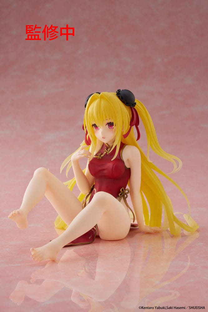 To Love Ru Darkness PVC Statue Desktop Cute Figure Golden Darkness (Chinese Dress Ver.) 13 cm Prizefiguren Yokina