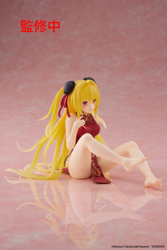 To Love Ru Darkness PVC Statue Desktop Cute Figure Golden Darkness (Chinese Dress Ver.) 13 cm Prizefiguren Yokina