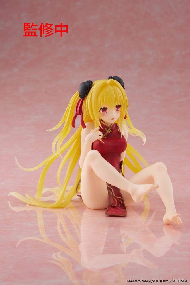 To Love Ru Darkness PVC Statue Desktop Cute Figure Golden Darkness (Chinese Dress Ver.) 13 cm Prizefiguren Yokina