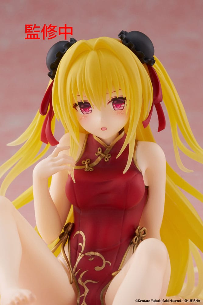 To Love Ru Darkness PVC Statue Desktop Cute Figure Golden Darkness (Chinese Dress Ver.) 13 cm Prizefiguren Yokina