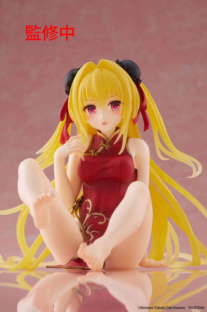 To Love Ru Darkness PVC Statue Desktop Cute Figure Golden Darkness (Chinese Dress Ver.) 13 cm Prizefiguren Yokina