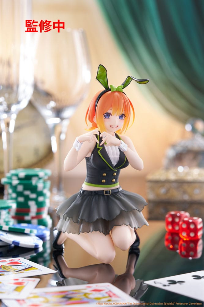 The Quintessential Quintuplets 3 PVC Statue Desktop Cute Figure Yotsuba Nakano (Bunny Ver.) 13 cm Prizefiguren Yokina