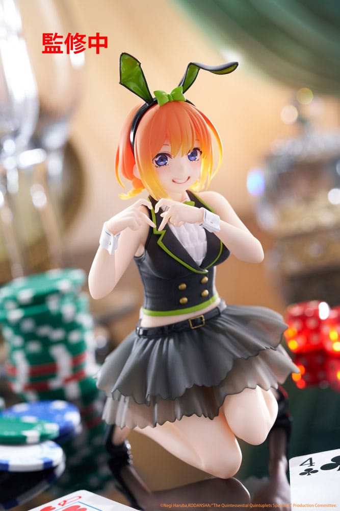 The Quintessential Quintuplets 3 PVC Statue Desktop Cute Figure Yotsuba Nakano (Bunny Ver.) 13 cm Prizefiguren Yokina