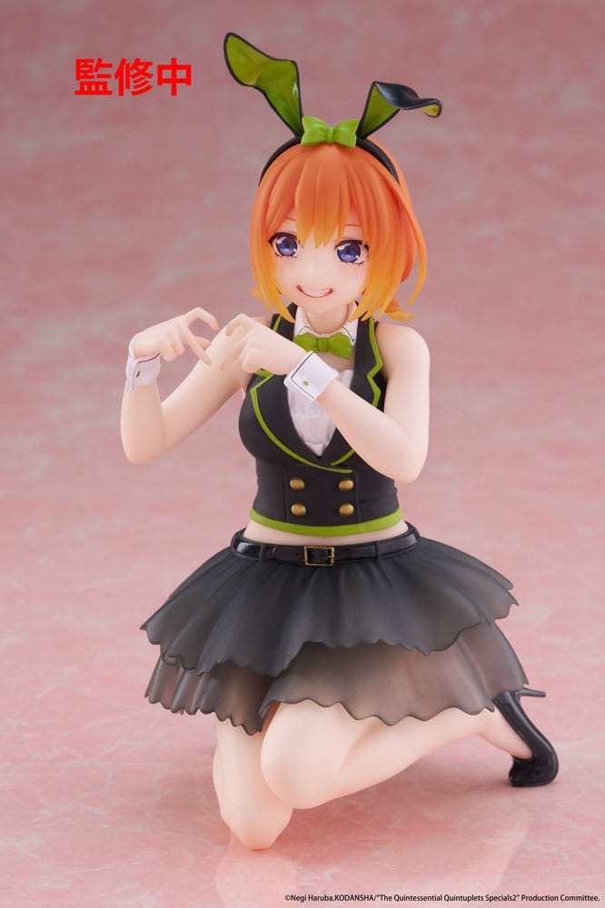 The Quintessential Quintuplets 3 PVC Statue Desktop Cute Figure Yotsuba Nakano (Bunny Ver.) 13 cm Prizefiguren Yokina