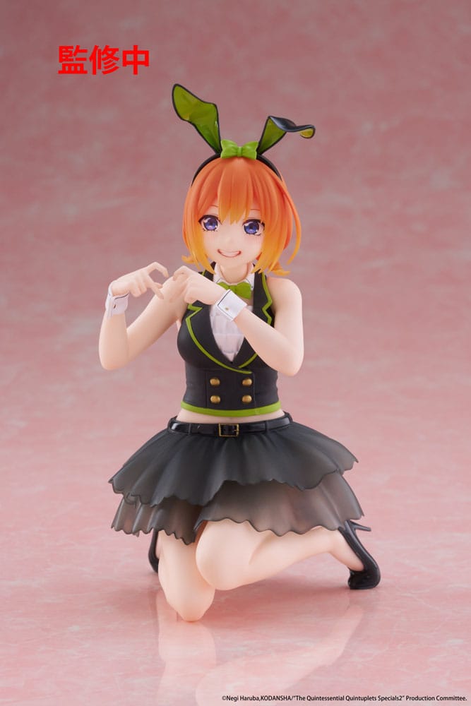The Quintessential Quintuplets 3 PVC Statue Desktop Cute Figure Yotsuba Nakano (Bunny Ver.) 13 cm Prizefiguren Yokina