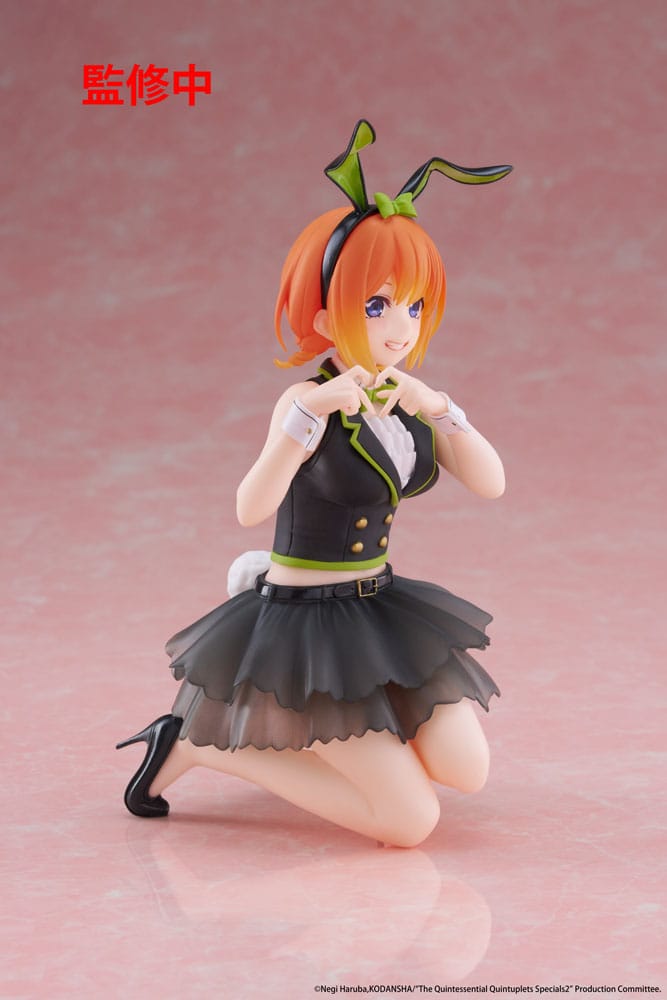 The Quintessential Quintuplets 3 PVC Statue Desktop Cute Figure Yotsuba Nakano (Bunny Ver.) 13 cm Prizefiguren Yokina