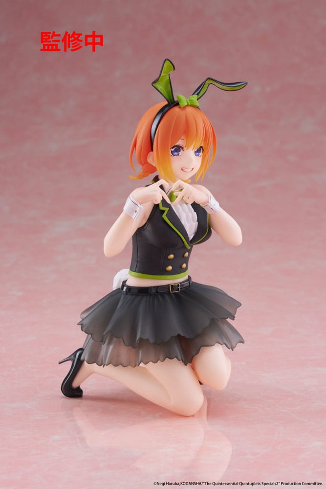 The Quintessential Quintuplets 3 PVC Statue Desktop Cute Figure Yotsuba Nakano (Bunny Ver.) 13 cm Prizefiguren Yokina
