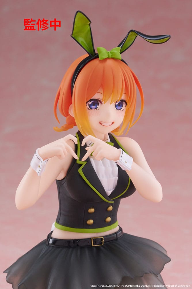 The Quintessential Quintuplets 3 PVC Statue Desktop Cute Figure Yotsuba Nakano (Bunny Ver.) 13 cm Prizefiguren Yokina