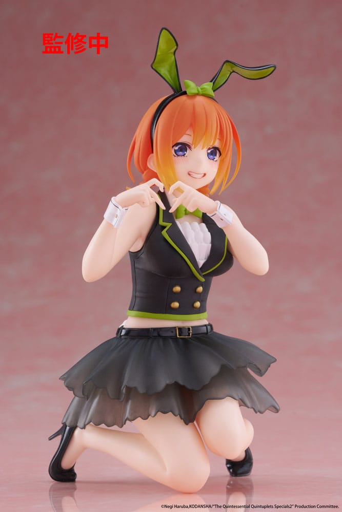 The Quintessential Quintuplets 3 PVC Statue Desktop Cute Figure Yotsuba Nakano (Bunny Ver.) 13 cm Prizefiguren Yokina