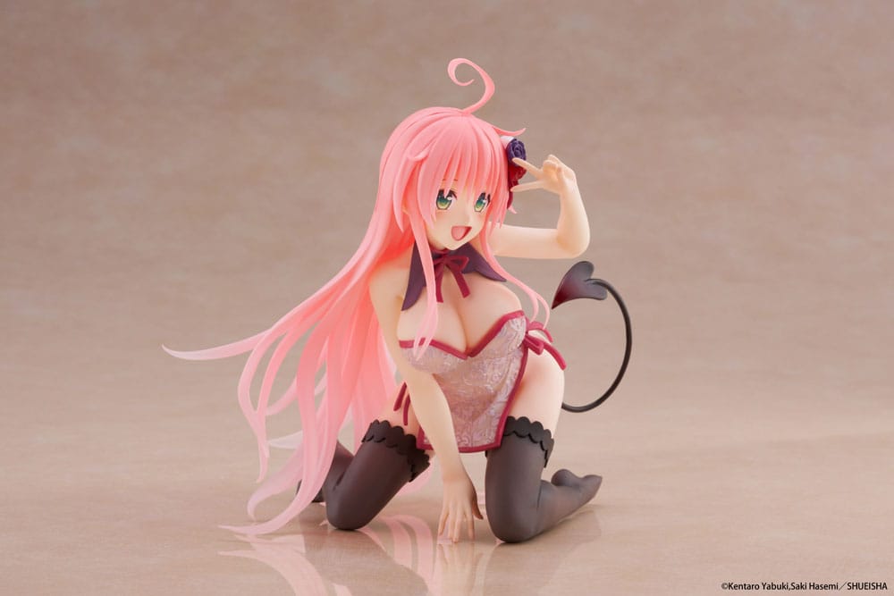 To Love-Ru Darkness PVC Statue Desktop Cute Figure Lala Chinese Dress Ver. 13 cm Prizefiguren Yokina