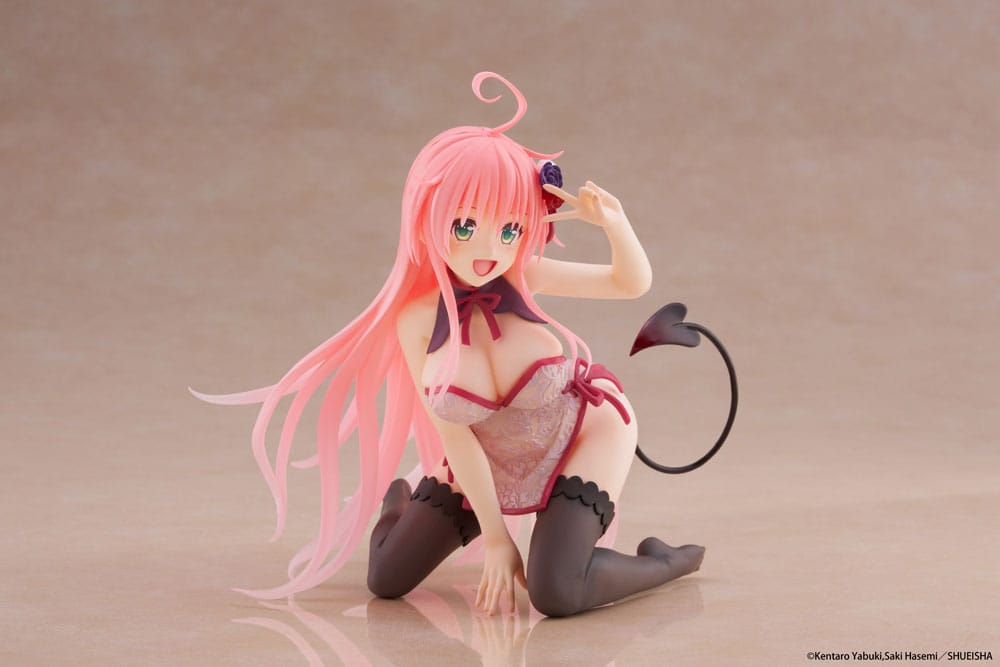 To Love-Ru Darkness PVC Statue Desktop Cute Figure Lala Chinese Dress Ver. 13 cm Prizefiguren Yokina