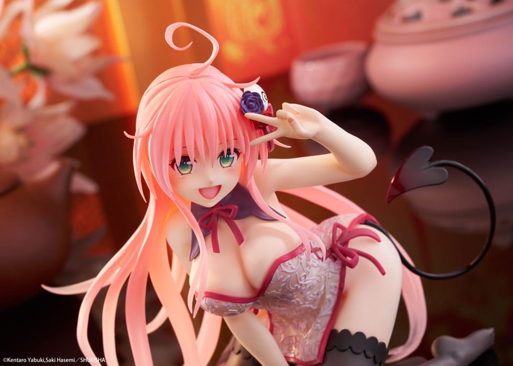 To Love-Ru Darkness PVC Statue Desktop Cute Figure Lala Chinese Dress Ver. 13 cm Prizefiguren Yokina