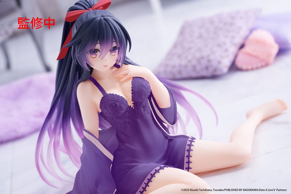 Date A Live V PVC Statue Desktop Cute Figure Tohka Yatogami Nightwear Ver. Renewal 13 cm Prizefiguren Yokina