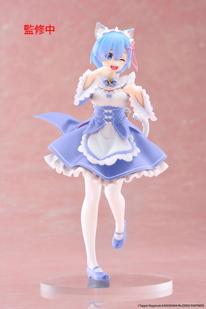 Re:Zero Starting Life in Another World Coreful PVC Statue Rem Cat Maid Ver. Renewal 18 cm Prizefiguren Yokina
