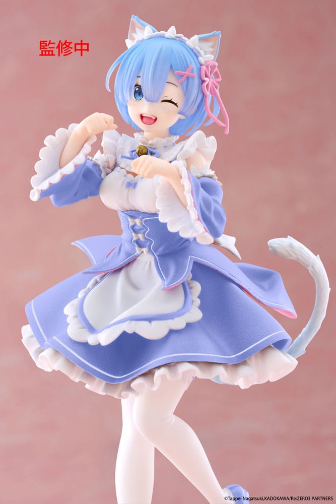 Re:Zero Starting Life in Another World Coreful PVC Statue Rem Cat Maid Ver. Renewal 18 cm Prizefiguren Yokina
