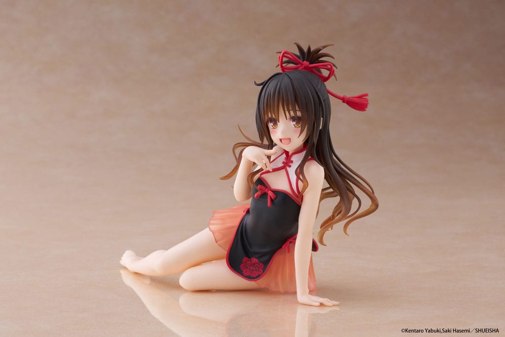 To Love-Ru Darkness PVC Statue Desktop Cute Figure Mikan Yuki Chinese Dress Ver. 13 cm Prizefiguren Yokina