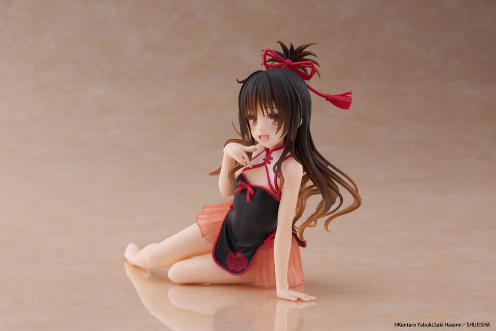 To Love-Ru Darkness PVC Statue Desktop Cute Figure Mikan Yuki Chinese Dress Ver. 13 cm Prizefiguren Yokina