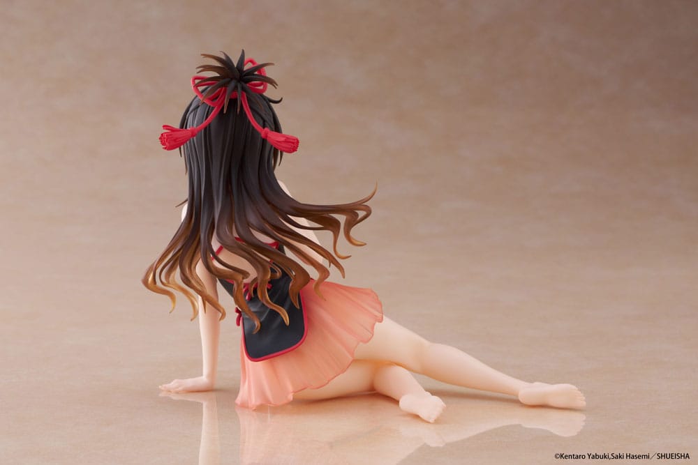 To Love-Ru Darkness PVC Statue Desktop Cute Figure Mikan Yuki Chinese Dress Ver. 13 cm Prizefiguren Yokina