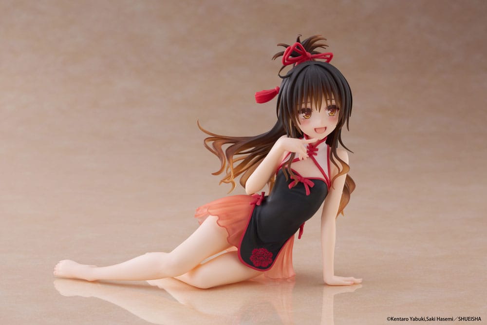 To Love-Ru Darkness PVC Statue Desktop Cute Figure Mikan Yuki Chinese Dress Ver. 13 cm Prizefiguren Yokina