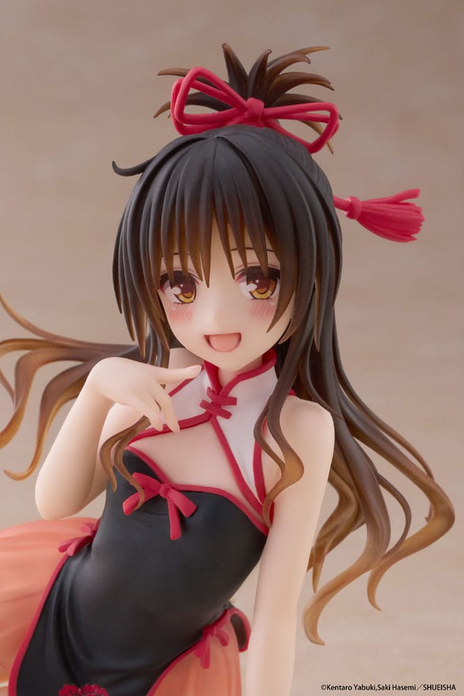 To Love-Ru Darkness PVC Statue Desktop Cute Figure Mikan Yuki Chinese Dress Ver. 13 cm Prizefiguren Yokina
