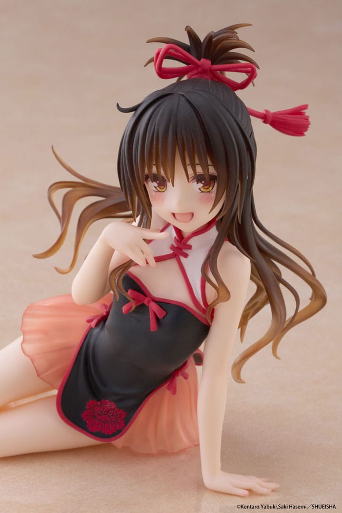 To Love-Ru Darkness PVC Statue Desktop Cute Figure Mikan Yuki Chinese Dress Ver. 13 cm Prizefiguren Yokina
