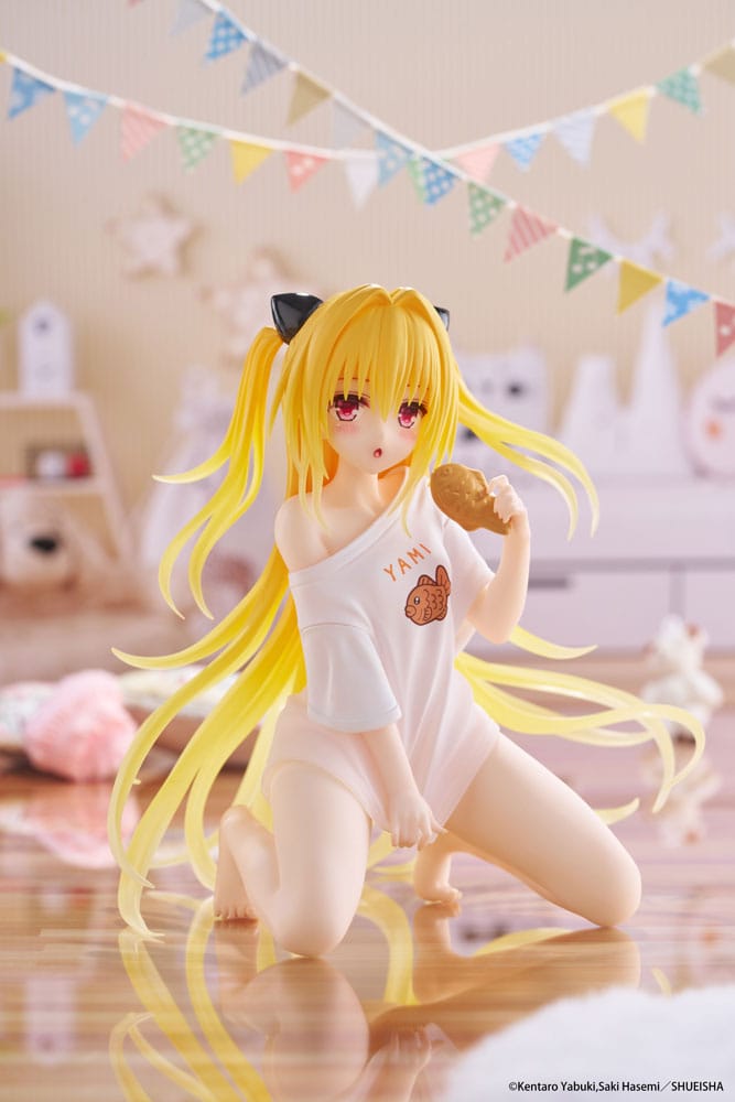 To Love-Ru Darkness PVC Statue Desktop Cute Figure Golden Darkness Roomwear Ver. 13 cm Prizefiguren Yokina