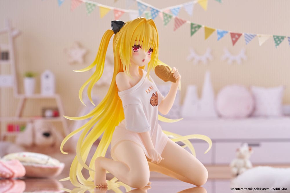 To Love-Ru Darkness PVC Statue Desktop Cute Figure Golden Darkness Roomwear Ver. 13 cm Prizefiguren Yokina