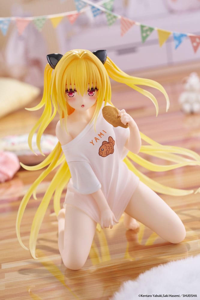 To Love-Ru Darkness PVC Statue Desktop Cute Figure Golden Darkness Roomwear Ver. 13 cm Prizefiguren Yokina