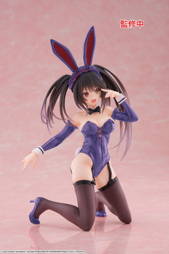 Date A Live V PVC Statue Desktop Cute Figure Kurumi Tokisaki Bunny Ver. Renewal 13 cm Prizefiguren Yokina