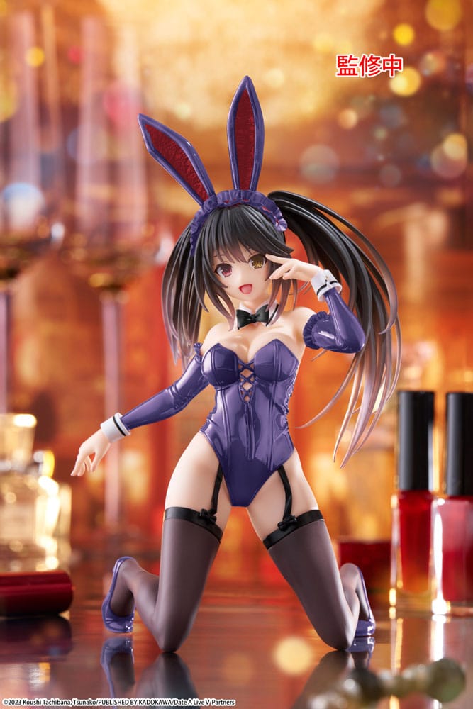 Date A Live V PVC Statue Desktop Cute Figure Kurumi Tokisaki Bunny Ver. Renewal 13 cm Prizefiguren Yokina