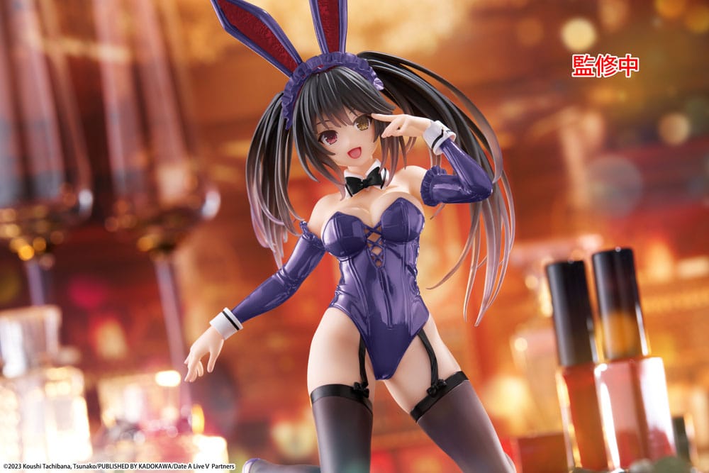 Date A Live V PVC Statue Desktop Cute Figure Kurumi Tokisaki Bunny Ver. Renewal 13 cm Prizefiguren Yokina