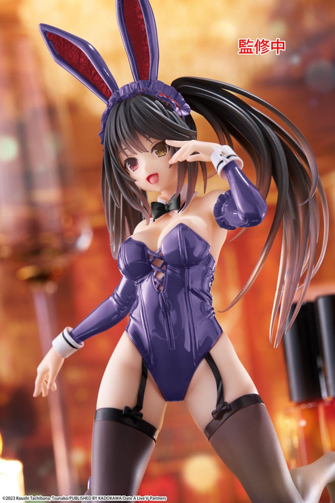 Date A Live V PVC Statue Desktop Cute Figure Kurumi Tokisaki Bunny Ver. Renewal 13 cm Prizefiguren Yokina