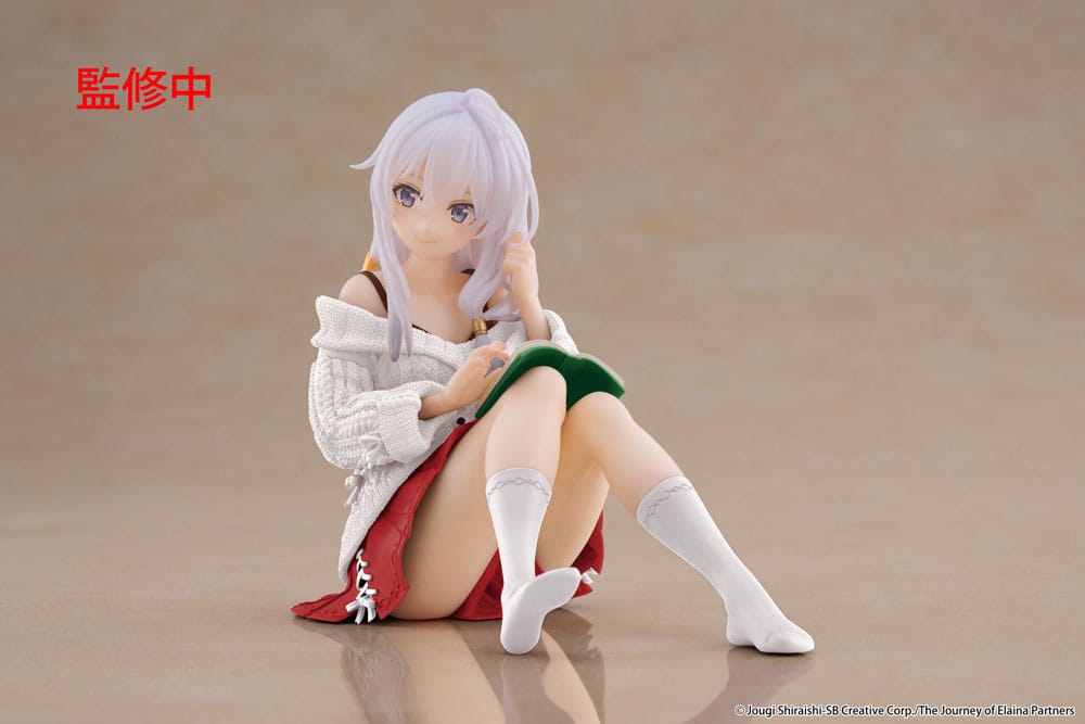 Wandering Witch: The Journey of Elaina PVC Statue Desktop Cute Figure Elaina Casual Clothes Ver. Renewal 13 cm Prizefiguren Yokina