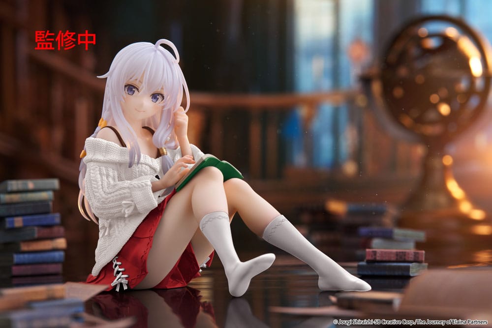 Wandering Witch: The Journey of Elaina PVC Statue Desktop Cute Figure Elaina Casual Clothes Ver. Renewal 13 cm Prizefiguren Yokina