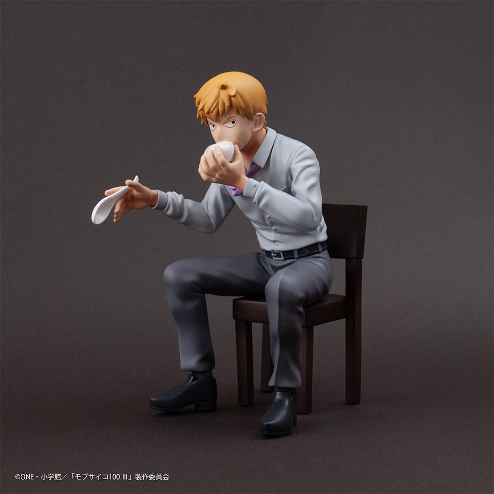 Mob Psycho 100 III x Bunbougu Cafe 2022 PVC Statue Arataka Reigen 14 cm Prizefiguren Yokina