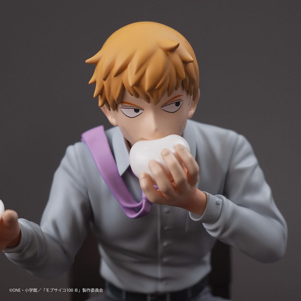 Mob Psycho 100 III x Bunbougu Cafe 2022 PVC Statue Arataka Reigen 14 cm Prizefiguren Yokina