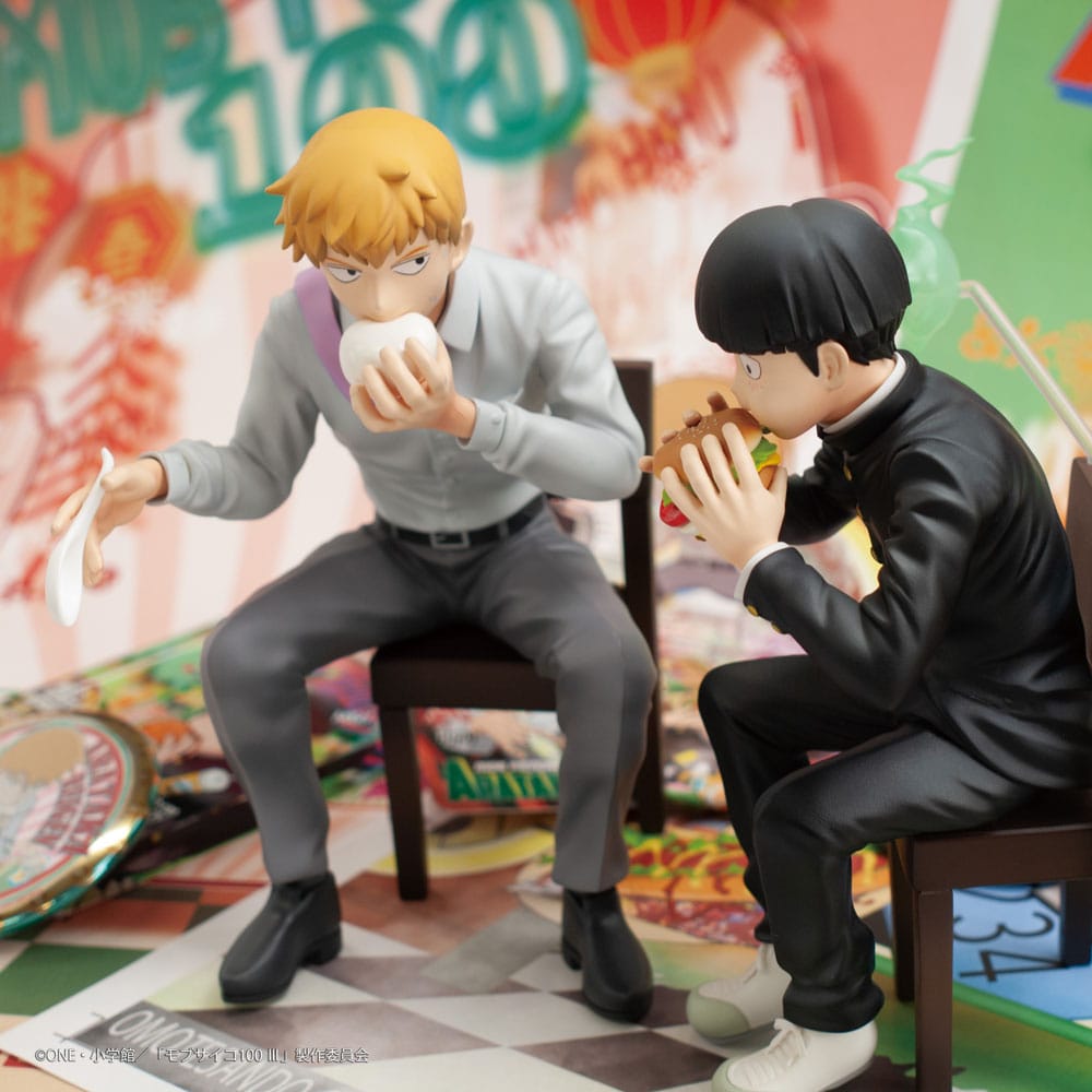Mob Psycho 100 III x Bunbougu Cafe 2022 PVC Statue Arataka Reigen 14 cm Prizefiguren Yokina