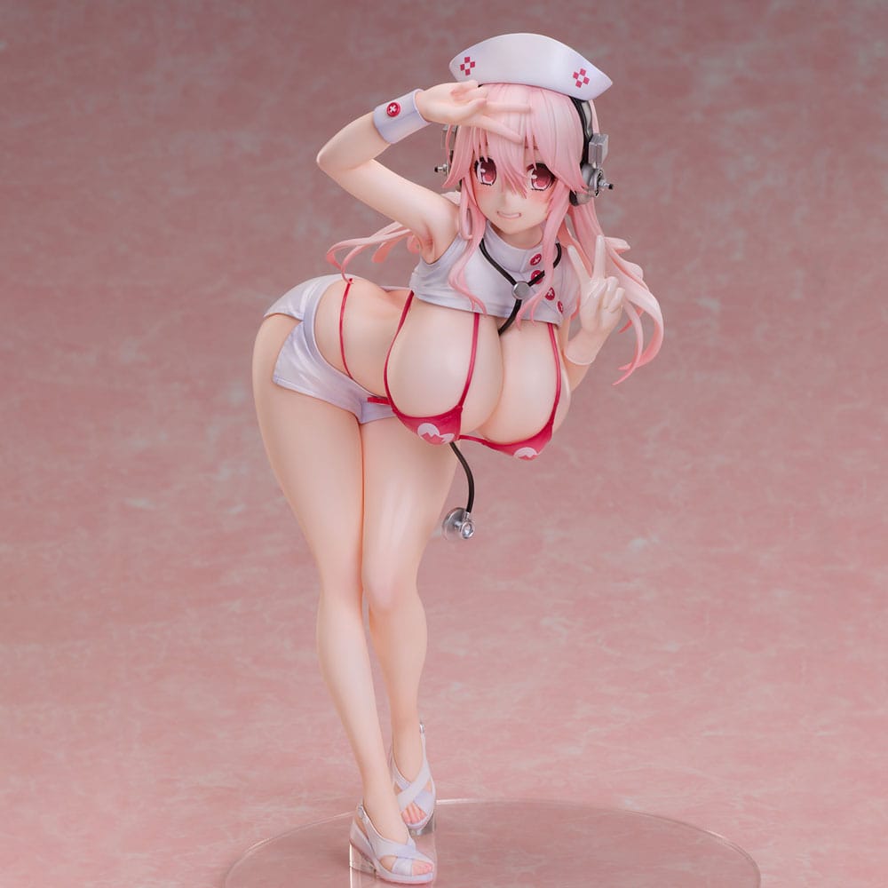 Super Sonico PVC Statue 1/6 Super Sonico Nurse Bikini Ver. 22 cm Scalefiguren Yokina