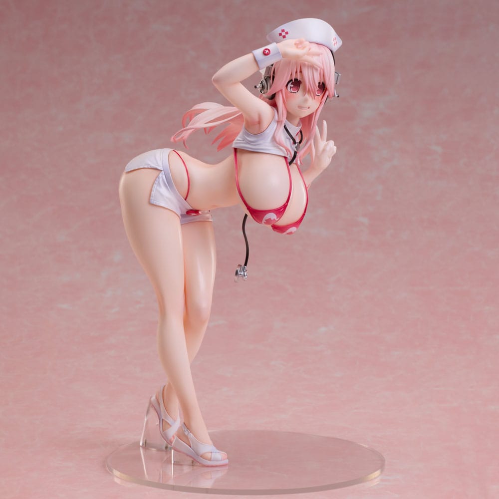 Super Sonico PVC Statue 1/6 Super Sonico Nurse Bikini Ver. 22 cm Scalefiguren Yokina