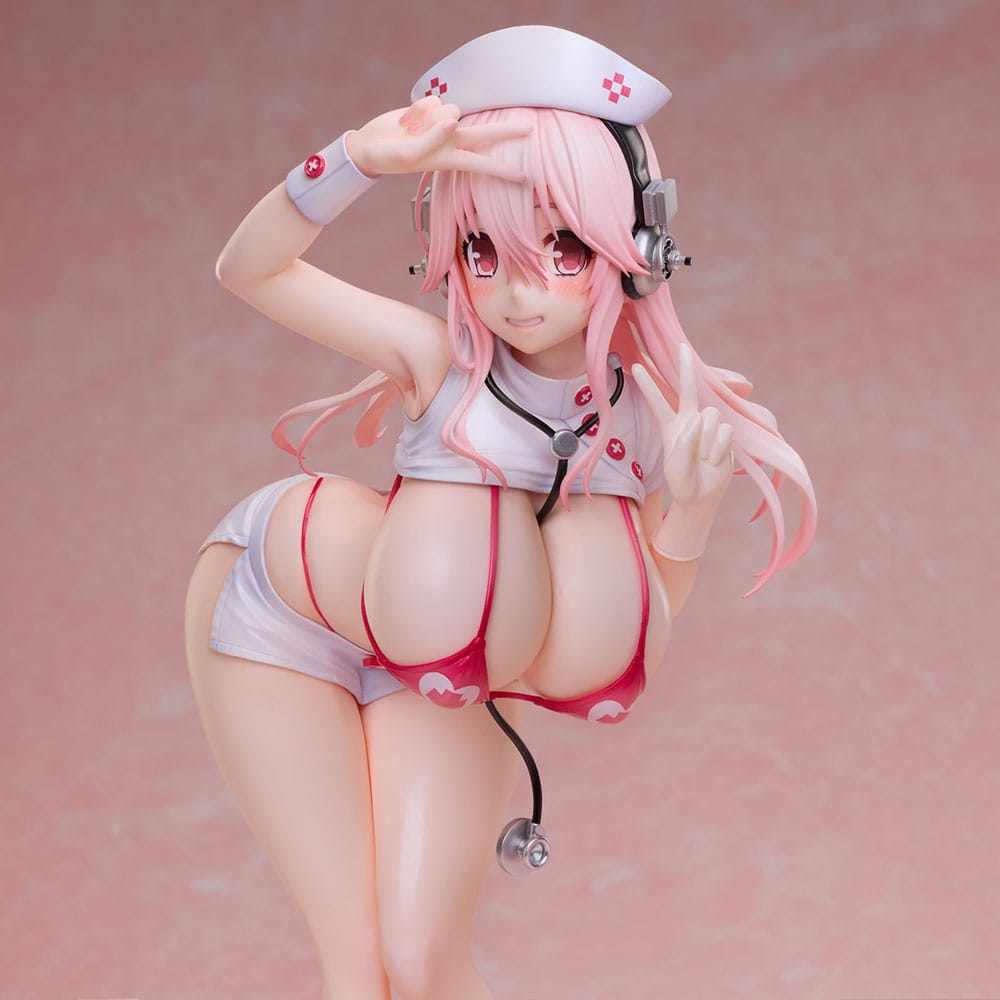 Super Sonico PVC Statue 1/6 Super Sonico Nurse Bikini Ver. 22 cm Scalefiguren Yokina