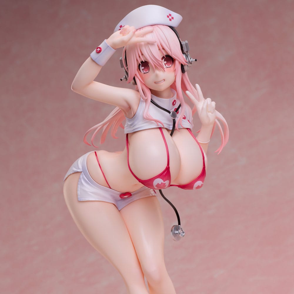 Super Sonico PVC Statue 1/6 Super Sonico Nurse Bikini Ver. 22 cm Scalefiguren Yokina