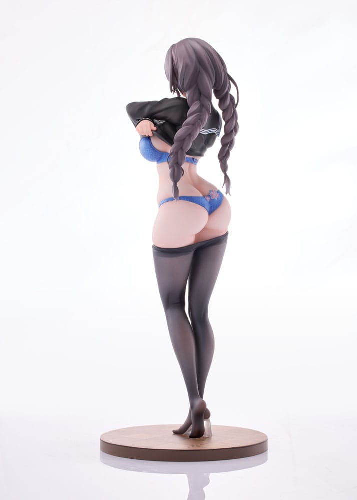 Original Character PVC Statue 1/6 Gap Glasses Girl Who Doesn't Want To Take Physical Education Class 28 cm Scalefiguren Yokina